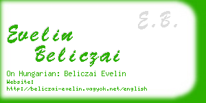 evelin beliczai business card